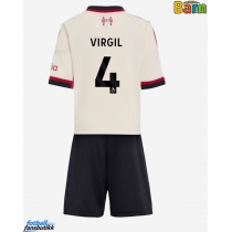 Liverpool Virgil van Dijk #4 Bortedraktsett Barn 2025-26 Kortermet (+ Korte bukser)
